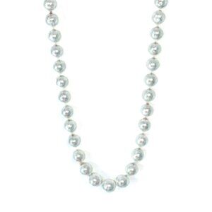 Pearlescent Gray Beaded Necklace